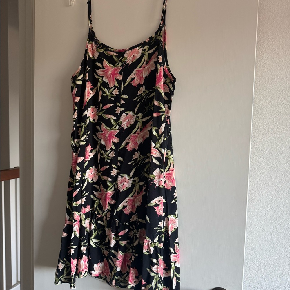 J for Justify Black and Pink Floral Dress